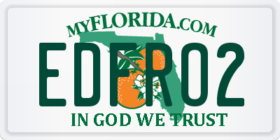 FL license plate EDFRO2