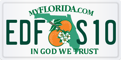 FL license plate EDFS10