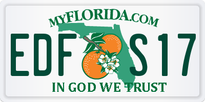 FL license plate EDFS17