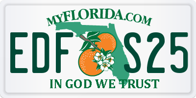 FL license plate EDFS25