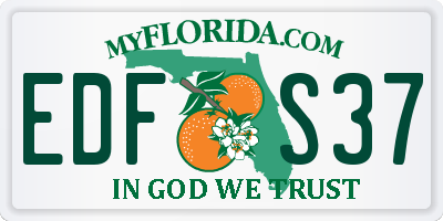 FL license plate EDFS37