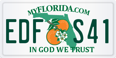 FL license plate EDFS41