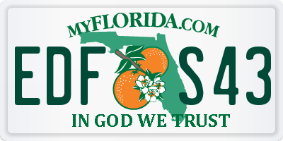 FL license plate EDFS43