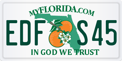 FL license plate EDFS45