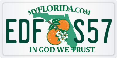 FL license plate EDFS57
