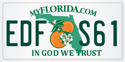 FL license plate EDFS61