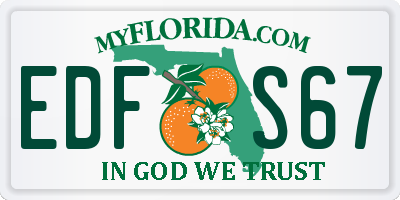 FL license plate EDFS67