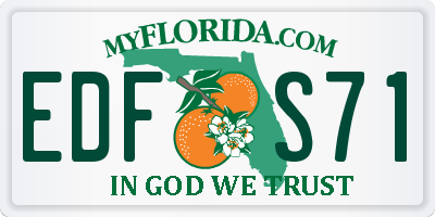 FL license plate EDFS71