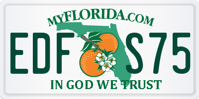 FL license plate EDFS75