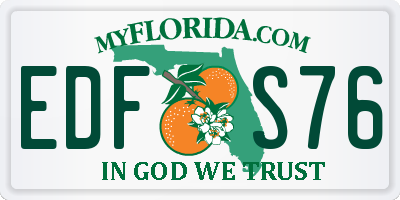 FL license plate EDFS76