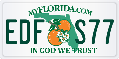 FL license plate EDFS77