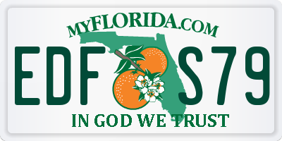 FL license plate EDFS79