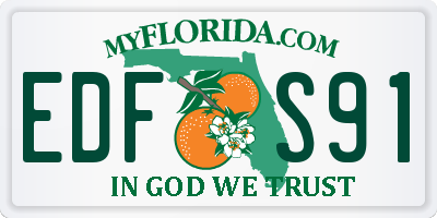 FL license plate EDFS91