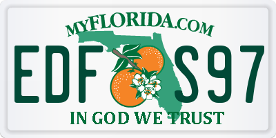 FL license plate EDFS97