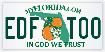 FL license plate EDFT00