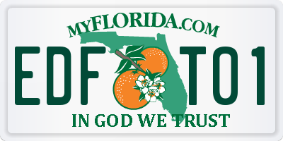 FL license plate EDFT01