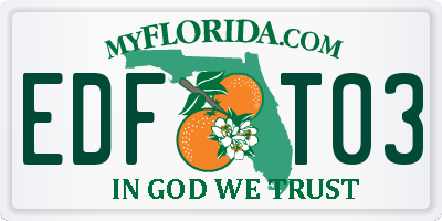 FL license plate EDFT03