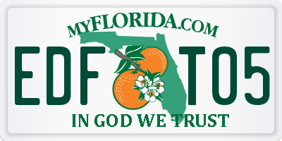 FL license plate EDFT05