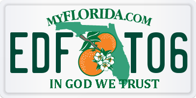 FL license plate EDFT06