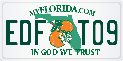 FL license plate EDFT09