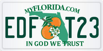 FL license plate EDFT23