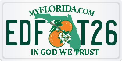 FL license plate EDFT26