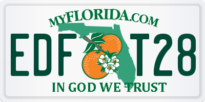 FL license plate EDFT28