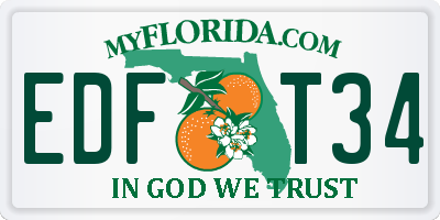 FL license plate EDFT34