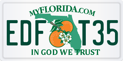 FL license plate EDFT35