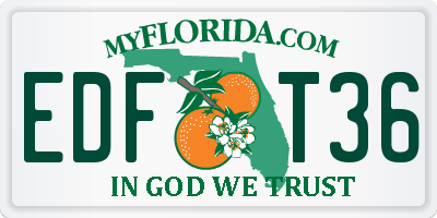 FL license plate EDFT36