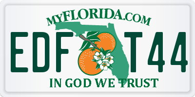 FL license plate EDFT44