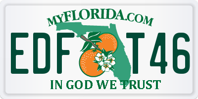 FL license plate EDFT46