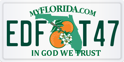 FL license plate EDFT47