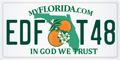 FL license plate EDFT48
