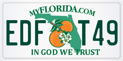 FL license plate EDFT49