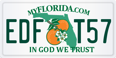 FL license plate EDFT57