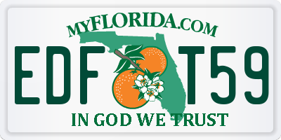 FL license plate EDFT59