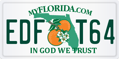 FL license plate EDFT64