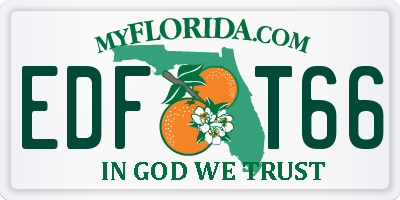 FL license plate EDFT66