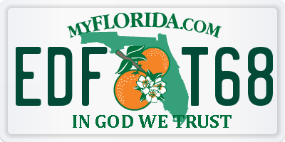 FL license plate EDFT68