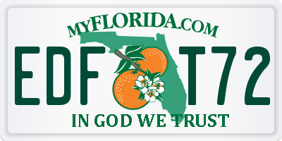 FL license plate EDFT72