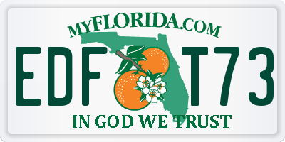 FL license plate EDFT73