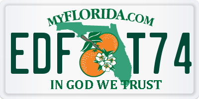 FL license plate EDFT74