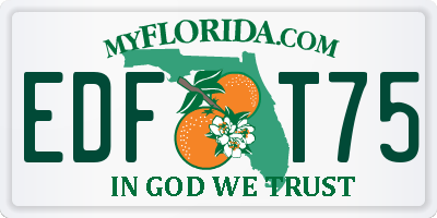FL license plate EDFT75