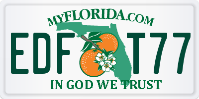 FL license plate EDFT77