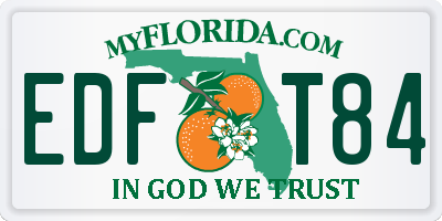 FL license plate EDFT84