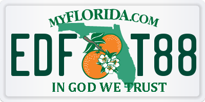 FL license plate EDFT88