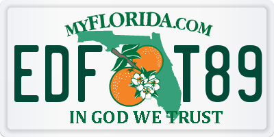 FL license plate EDFT89