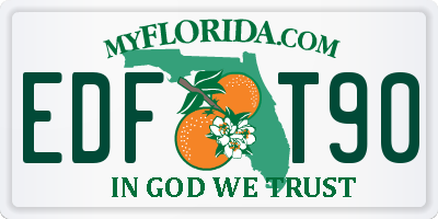 FL license plate EDFT90