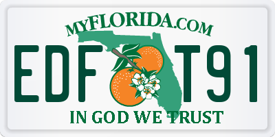 FL license plate EDFT91